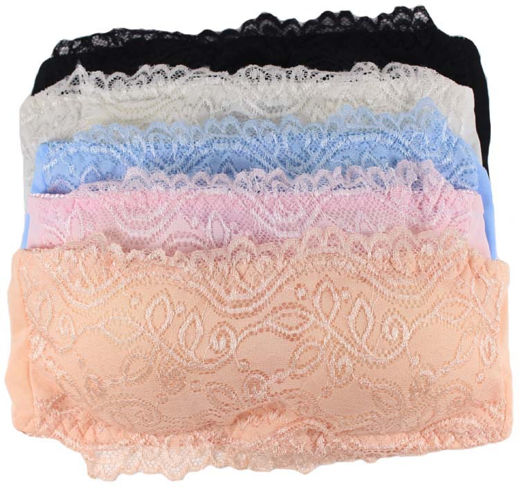 小可爱蕾丝围胸裹胸抹胸文胸无肩带抹胸内衣带胸垫胸挡摸胸横裸胸