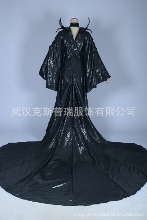 迪士尼沉睡魔咒玛琳菲森maleficent 安吉丽娜朱莉同款cosplay服装