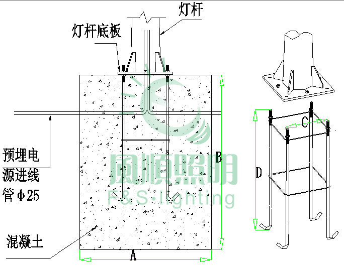 基础地笼尺寸图