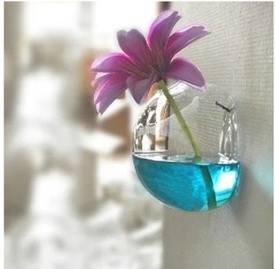 悬挂式墙壁花瓶 透明玻璃水培装饰器皿 创意居家装饰品