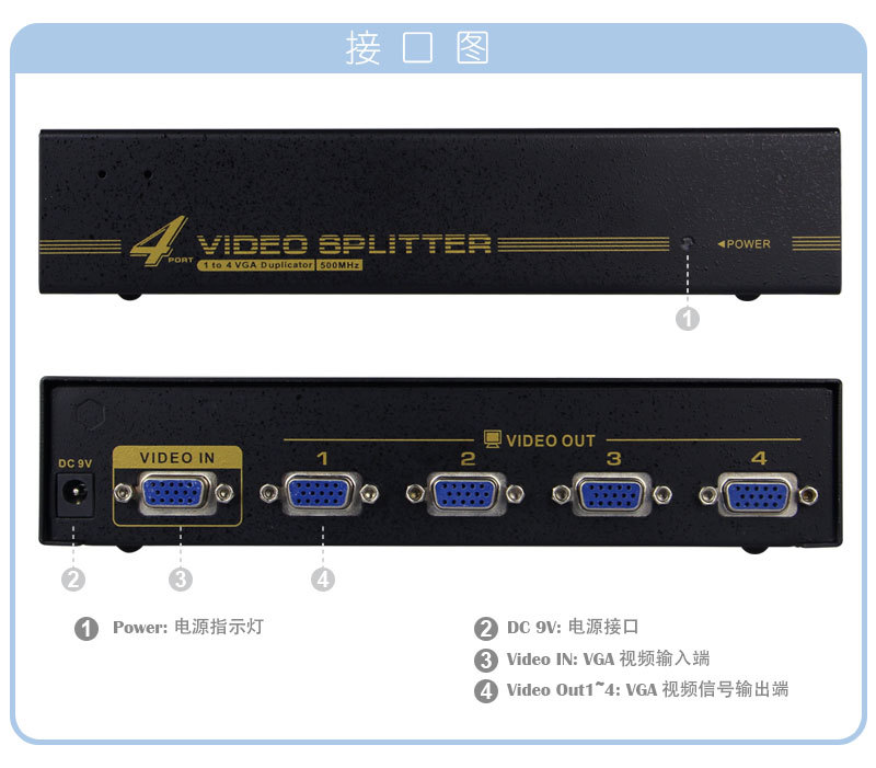 07_VGA-1x4_05_接线图