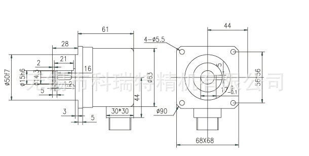 科瑞特-ZSF62J15  尺寸