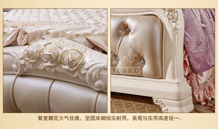 《厂家批发》新款欧式双人大床 1.8米皮靠双人床 卧室品牌双人床