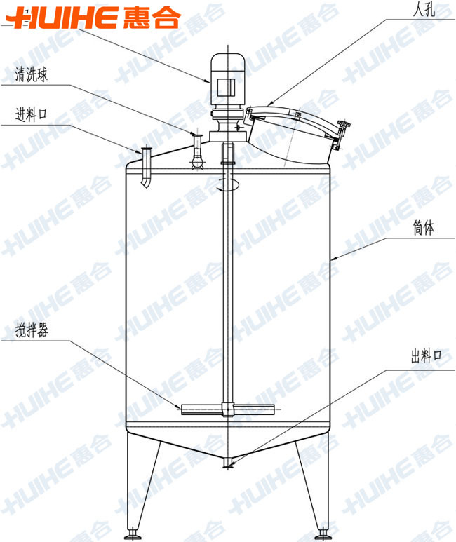 搅拌罐示意图单层