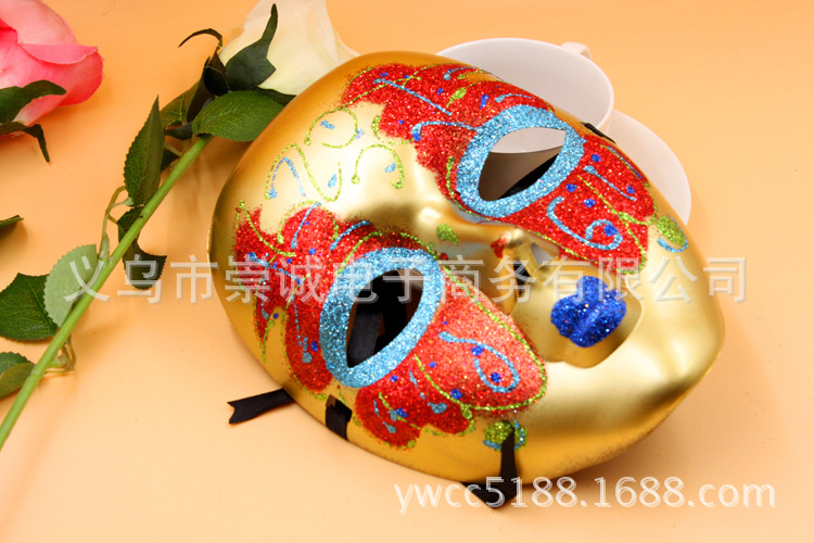 舞会面具金色