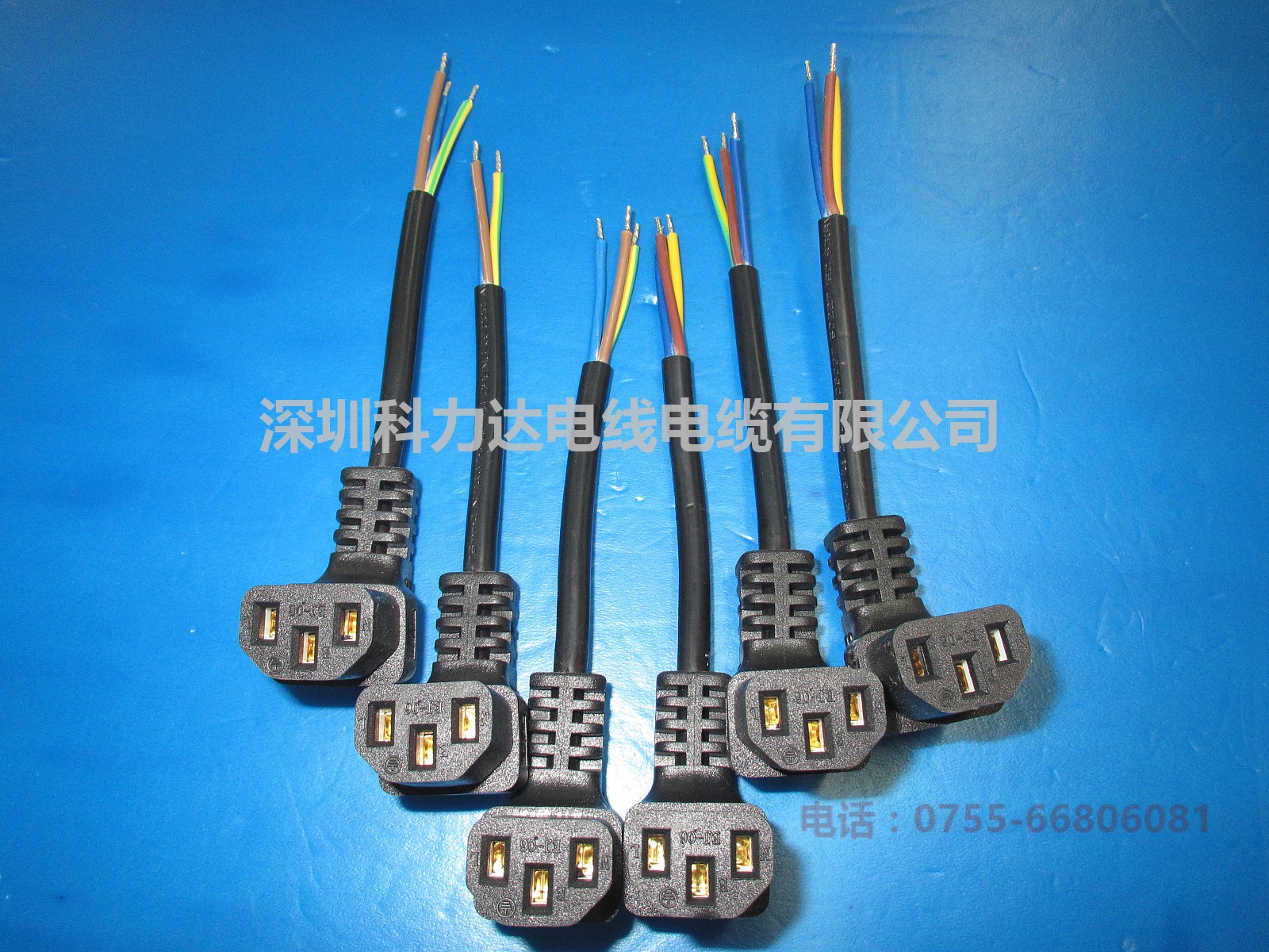 正向90度品字尾+尾部上锡电源线