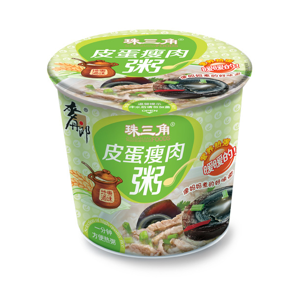 43g珠三角方便粥 口味:皮蛋瘦肉(43g×12碗 速食粥 方便粥