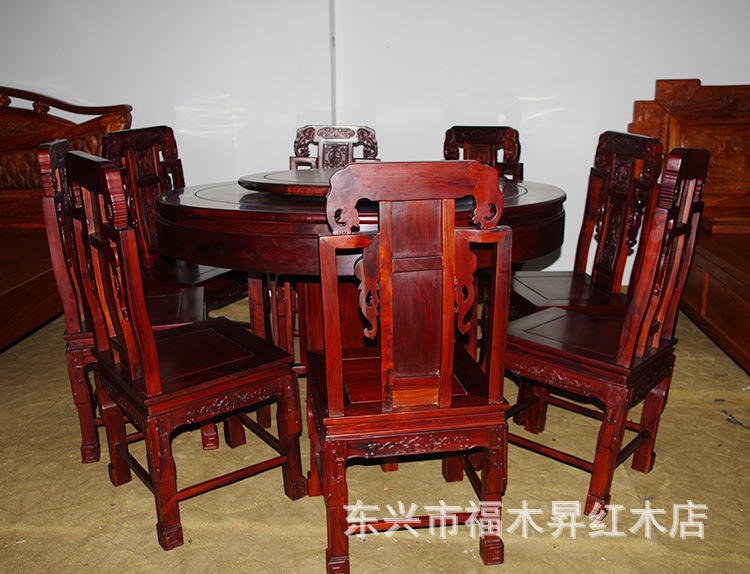 花枝圆台餐桌九件套-2