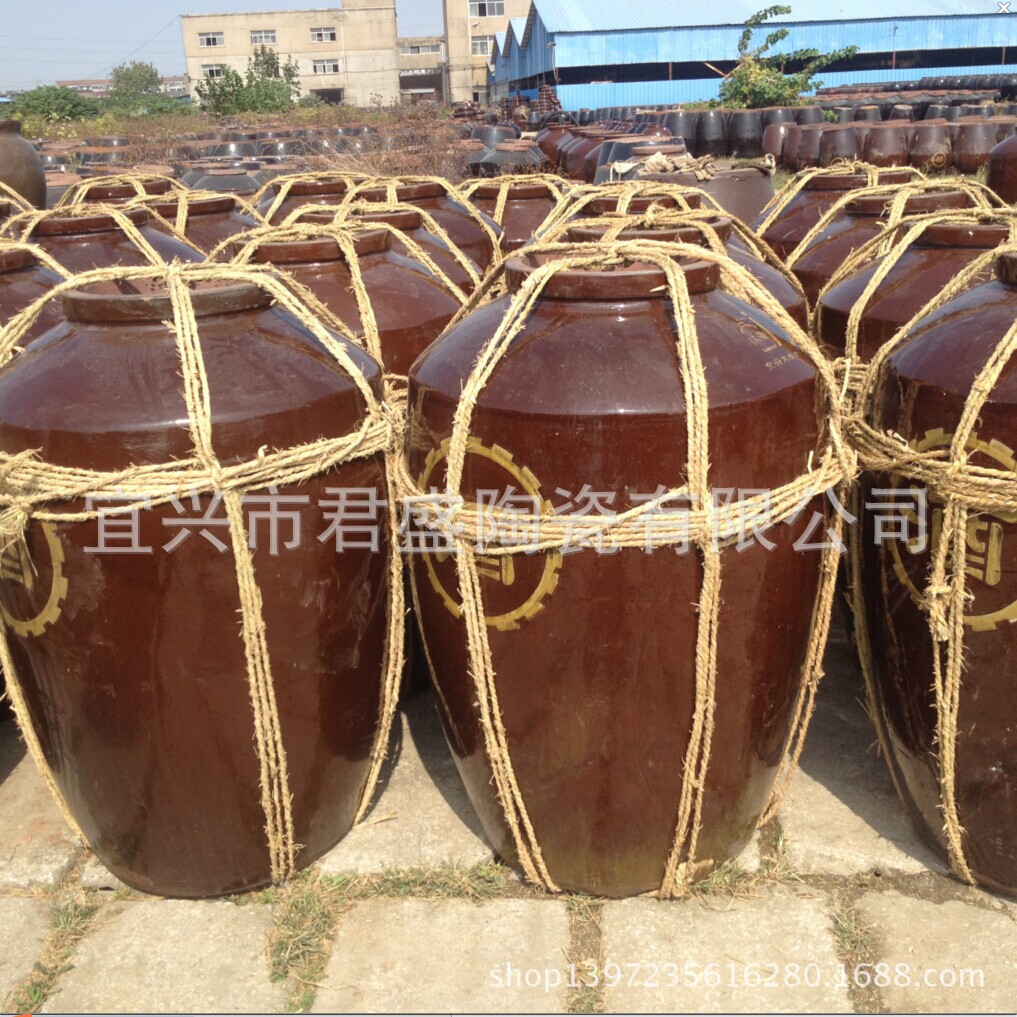 批发甲级宜兴 陶瓷酒坛500l(1000斤)大酒坛 酒缸 发酵缸 大酒缸