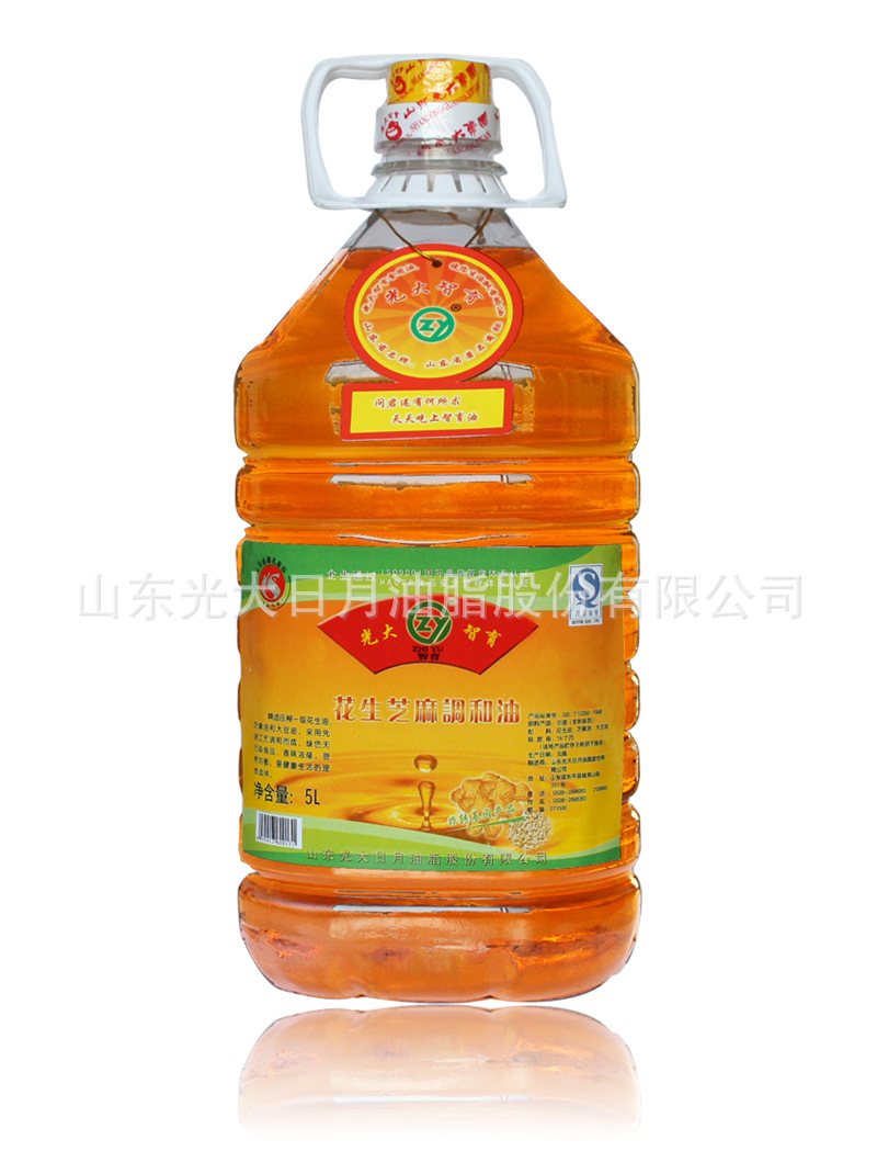 智育花生芝麻調(diào)和油 餐飲專用食用油 花生油生產(chǎn)廠家 植物調(diào)和油