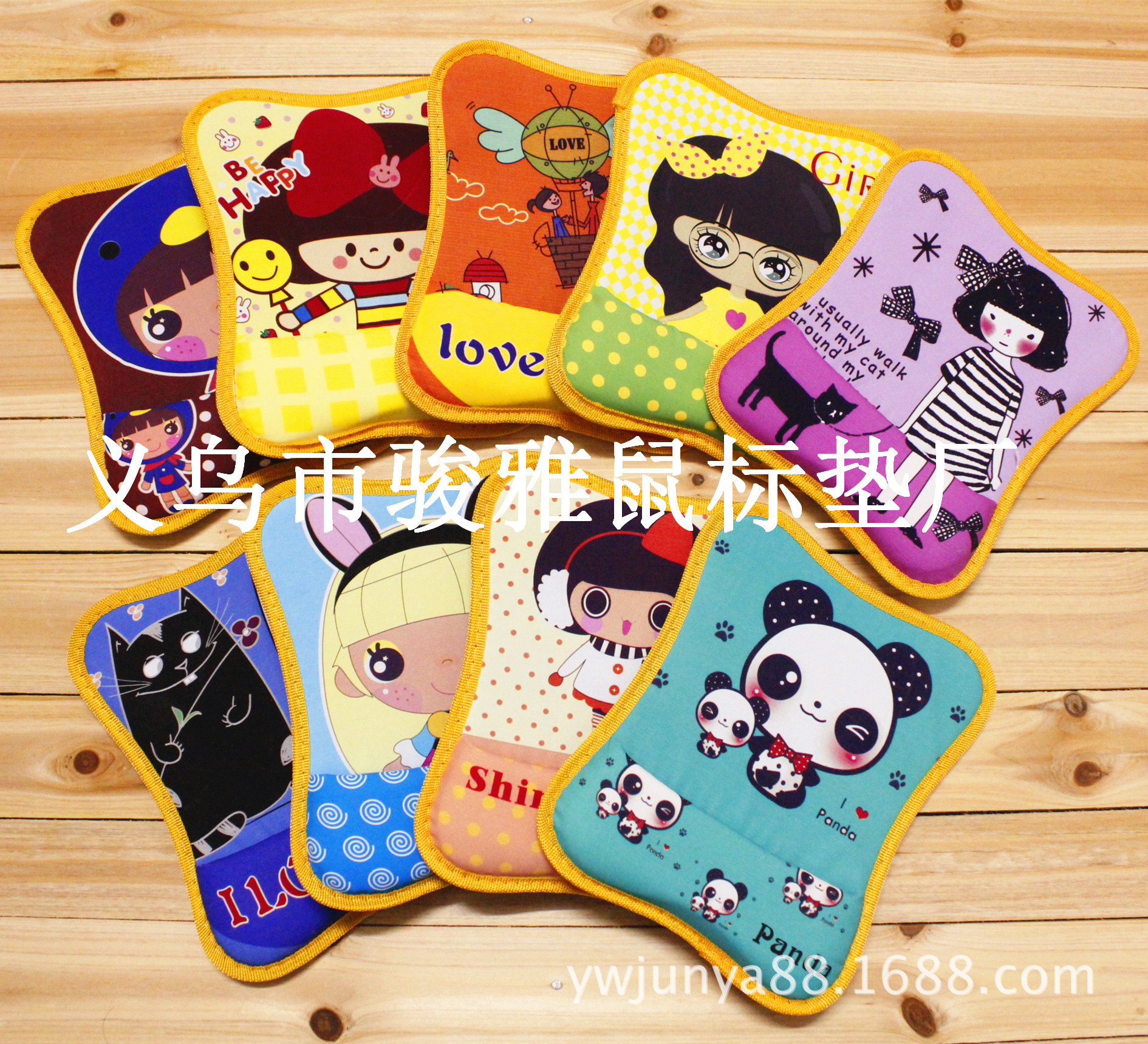 Cartoon fabric wrist mouse pads