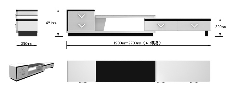 简约现代 电视柜 视听柜 钢琴烤漆 厂家直供 vd001