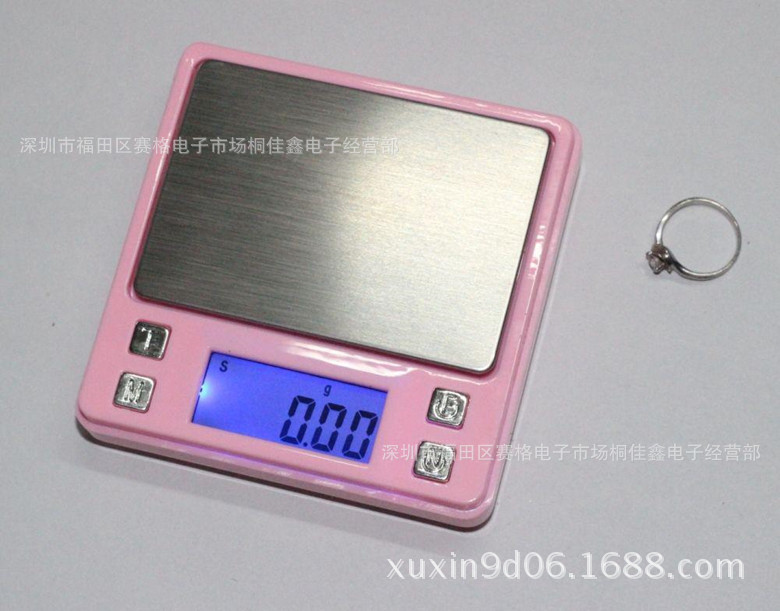 2015深圳现货批发中性数显珠宝交易 粉色珠宝秤 电子秤500g/0.01g