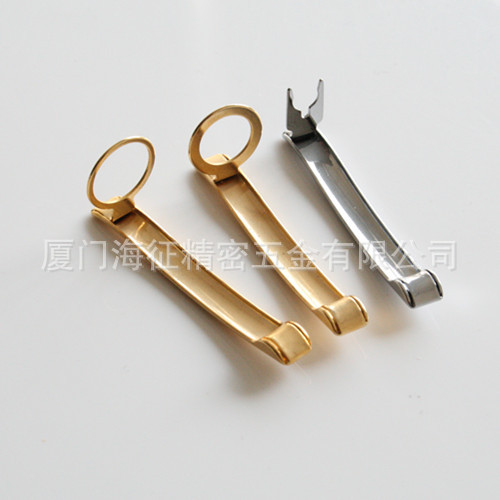 厂家专业加工金属笔夹 宝珠笔金属笔夹加工