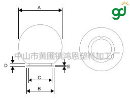 卡口球形图纸