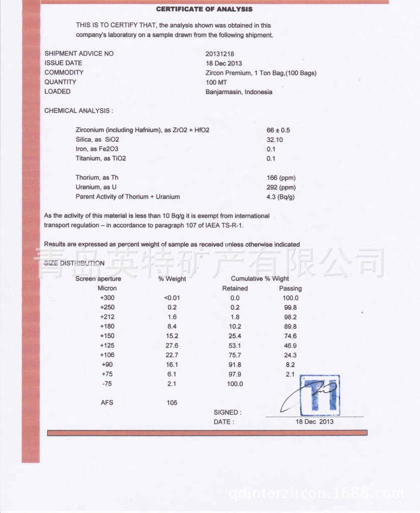 印尼砂技術參數