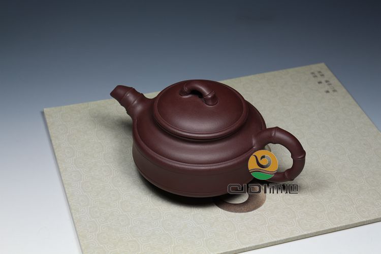 功夫茶具批发定制宜兴原矿紫砂壶 钱华芳全手工紫泥竹韵新年特价