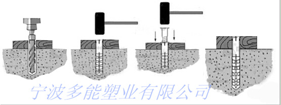 专业供应 通用五金配件 敲击式膨胀螺丝 塑料膨胀螺丝