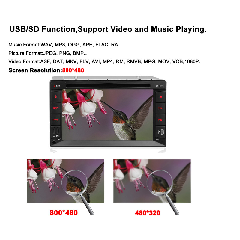 2615MX 6.2寸固定面板通用车载