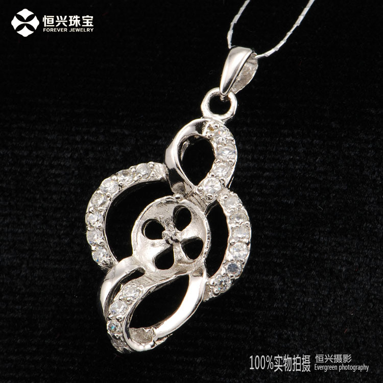 新款,女士珍珠吊坠托,时尚珍珠饰品配件厂家批发,DIY配件