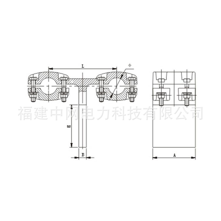 TLS系列双导线螺栓型T型线夹(3)