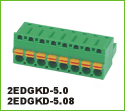 2EDGKD-LC6-HW-5.08彈簧壓扣鳳凰拔插接線端子工廠,批發,進口,代購