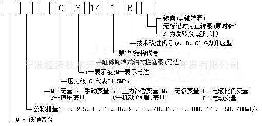 CY14-1B系列柱塞泵型号标注