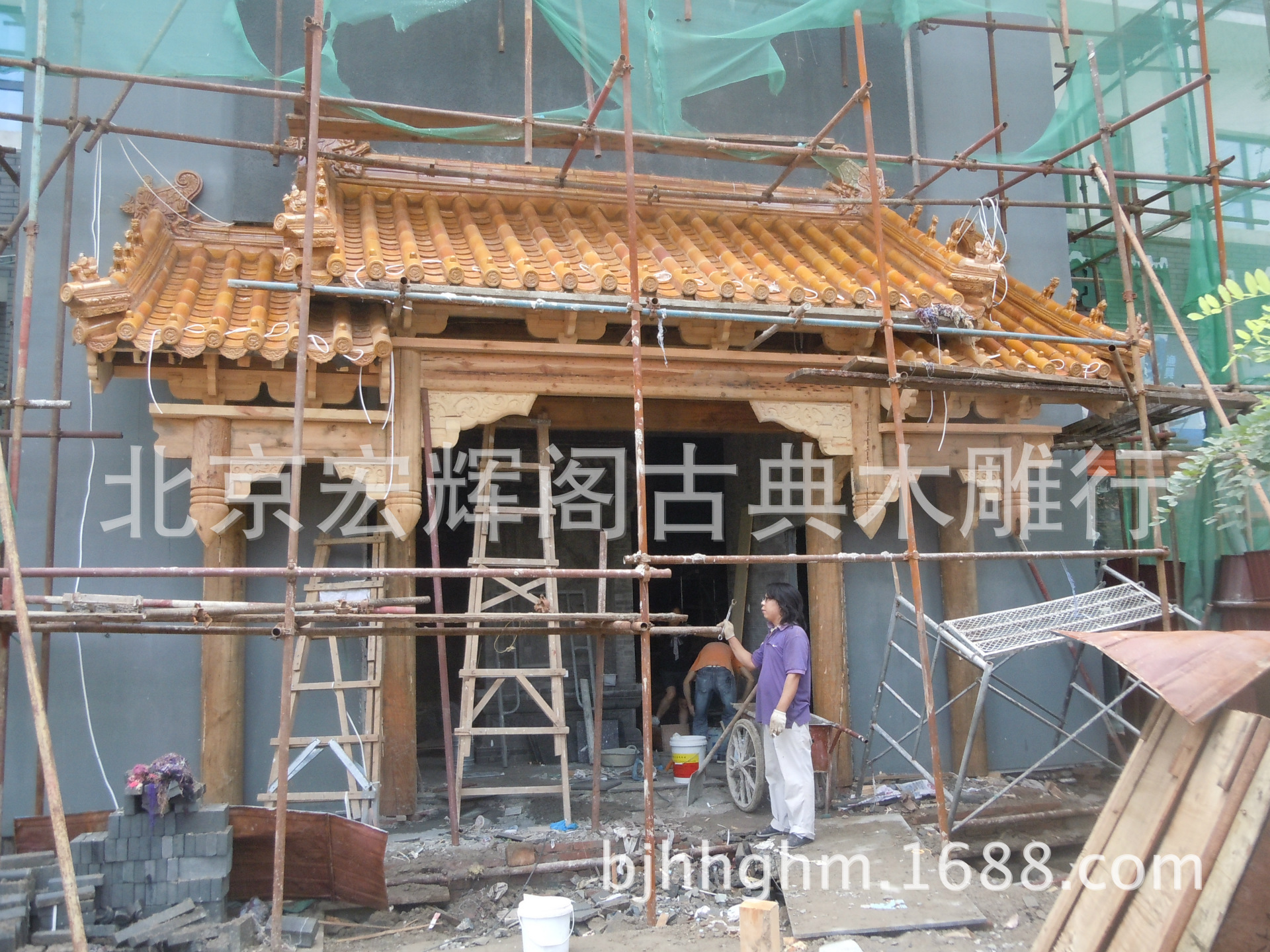 供应古建门楼 彩绘门楼 垂花门头 四合院门楼 北京厂承接古建工程