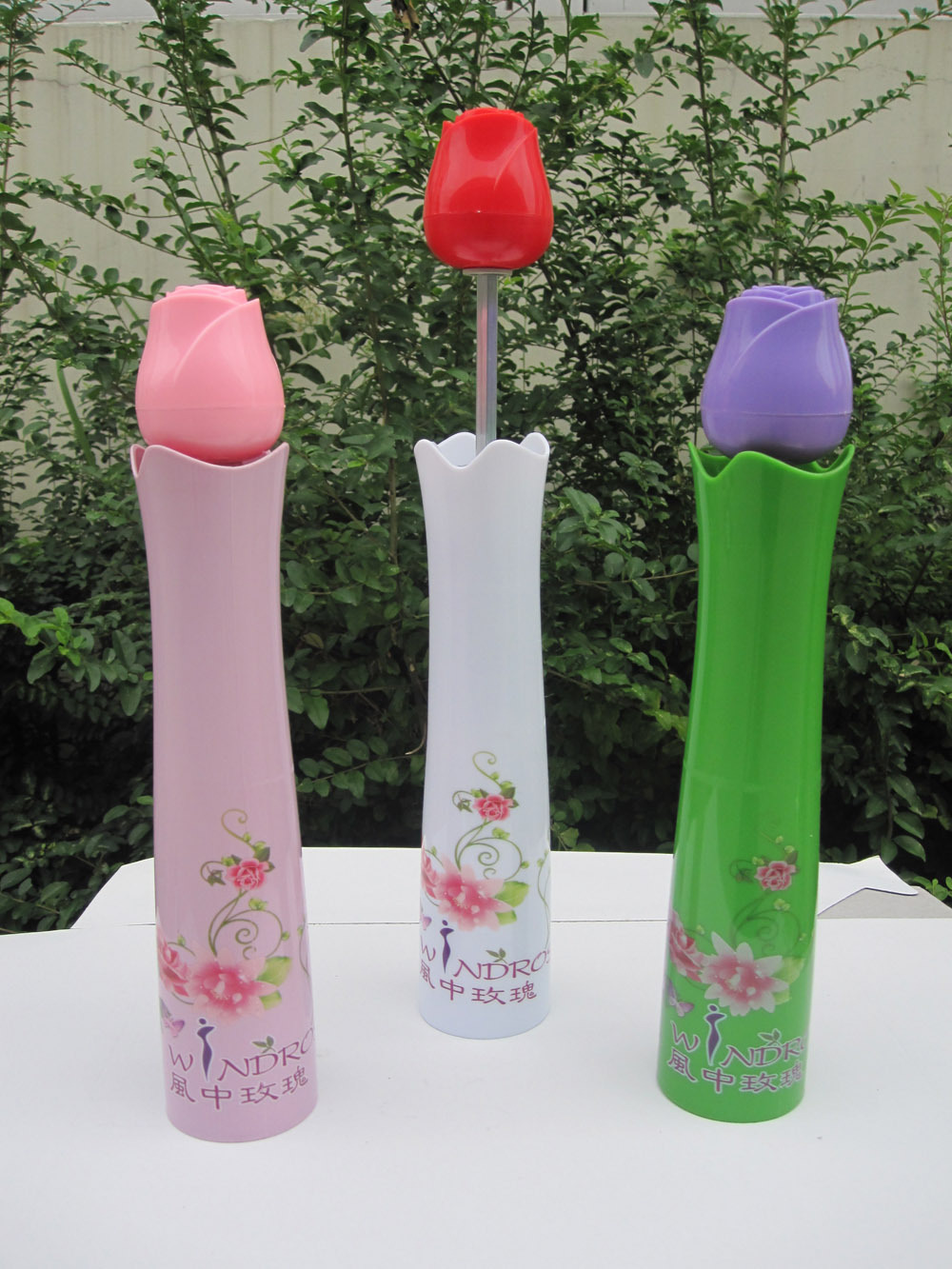 信心伞业 玫瑰花瓶酒瓶水果娃娃礼品广告伞 可印