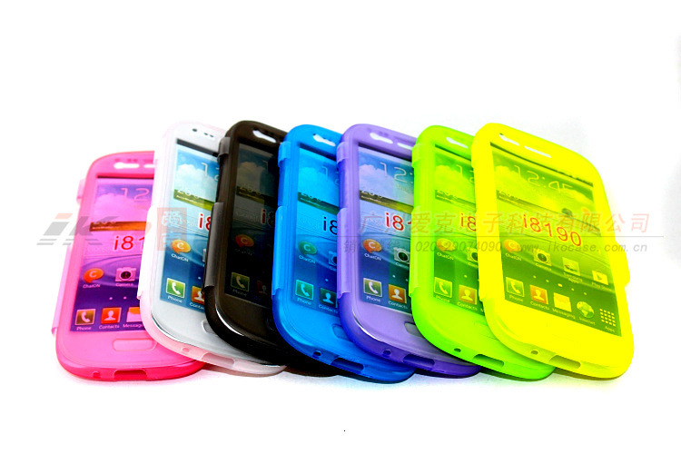 三星 I8190 磨砂透明翻盖 19_