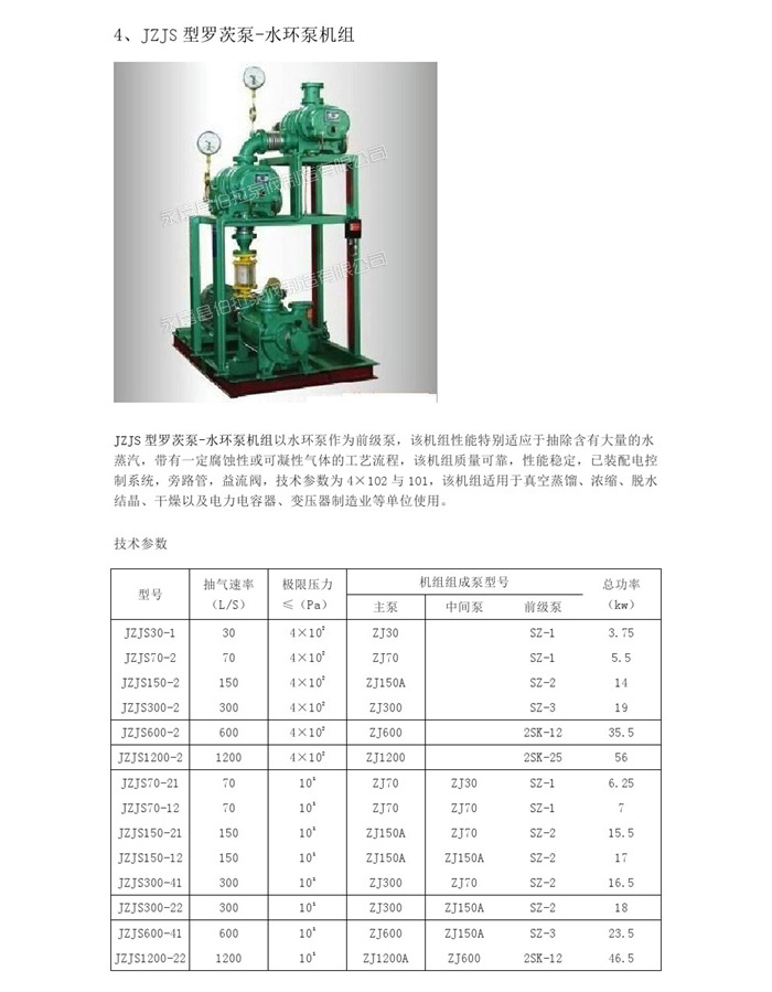 4 - JZJS型羅茨泵-水環泵機組 (1)