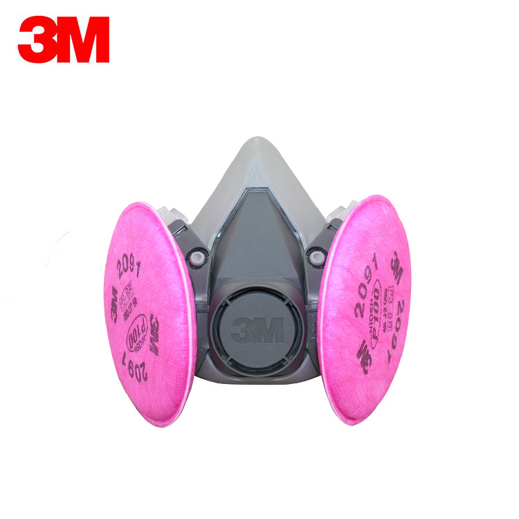 3M6200,2091滤棉高效防尘套装,防粉尘汽车尾气雾霾二手烟口罩