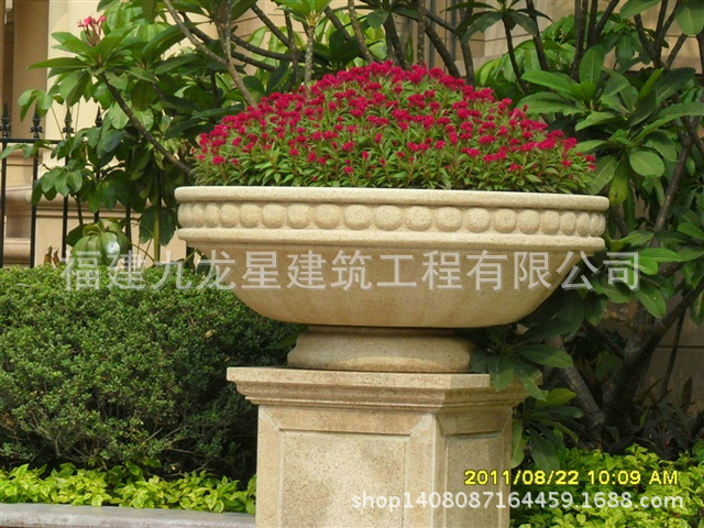石材花盆，石雕花钵