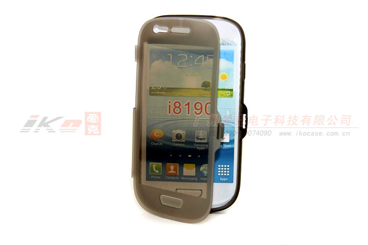 三星 I8190 磨砂透明翻盖 06