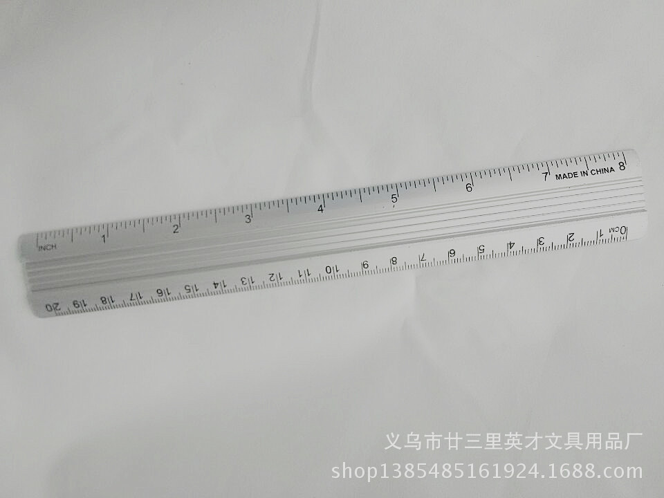 20cm铝尺金属尺子 20厘米8英寸刻度铝尺 20公分铝制尺子 厂家直销