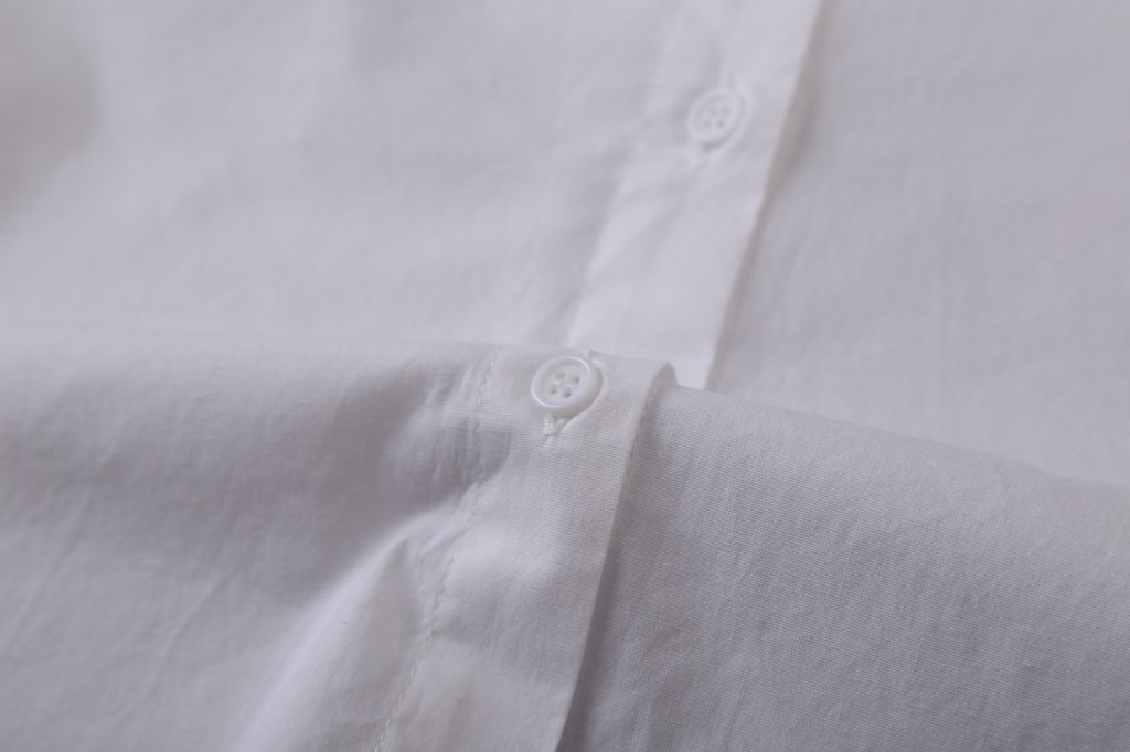 复古小圆领白衬衫