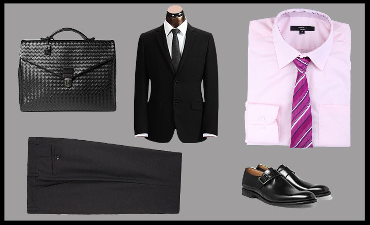 MINGMIN紫红条纹领带_03