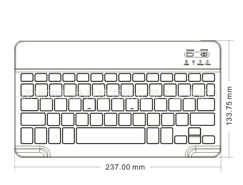 800人蓝牙键盘厂家 9寸背光.
