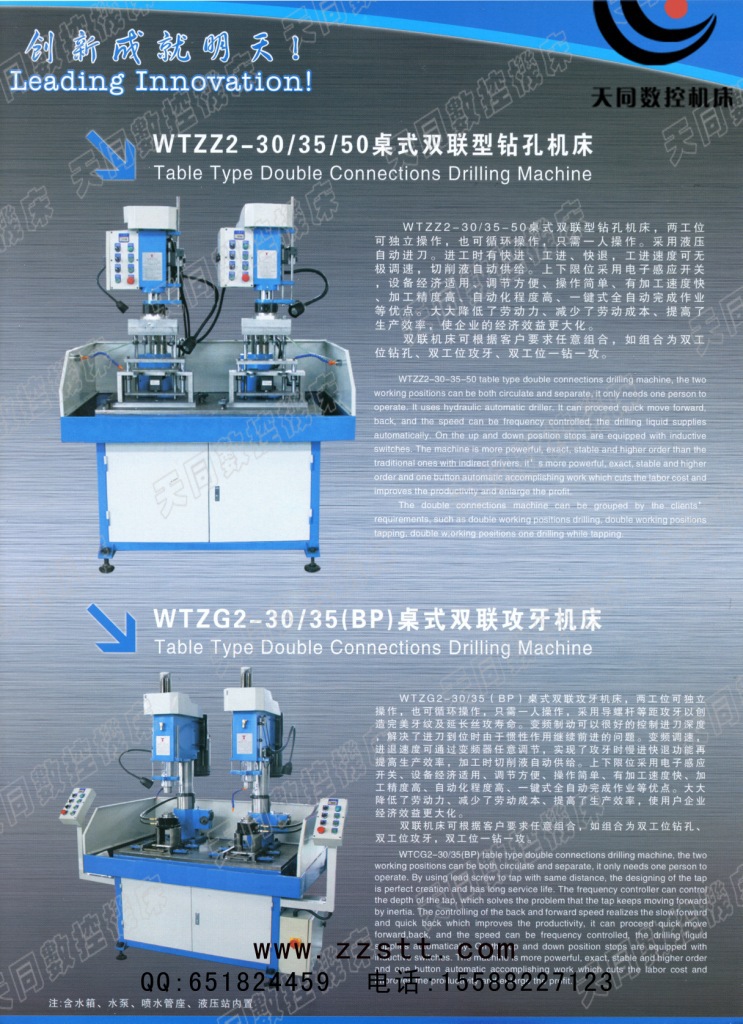 WTZZ2-30桌式雙聯鉆孔機床