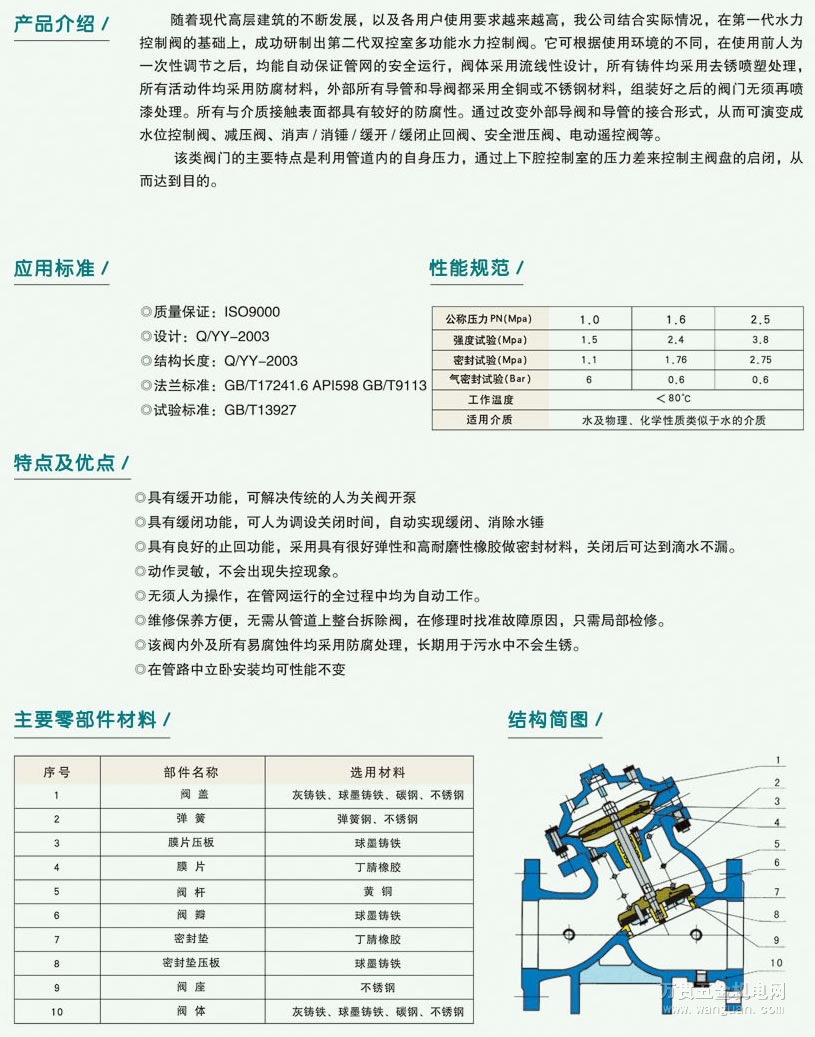 四川品牌多功能水力控制阀价格便宜 成都水利控制阀价格