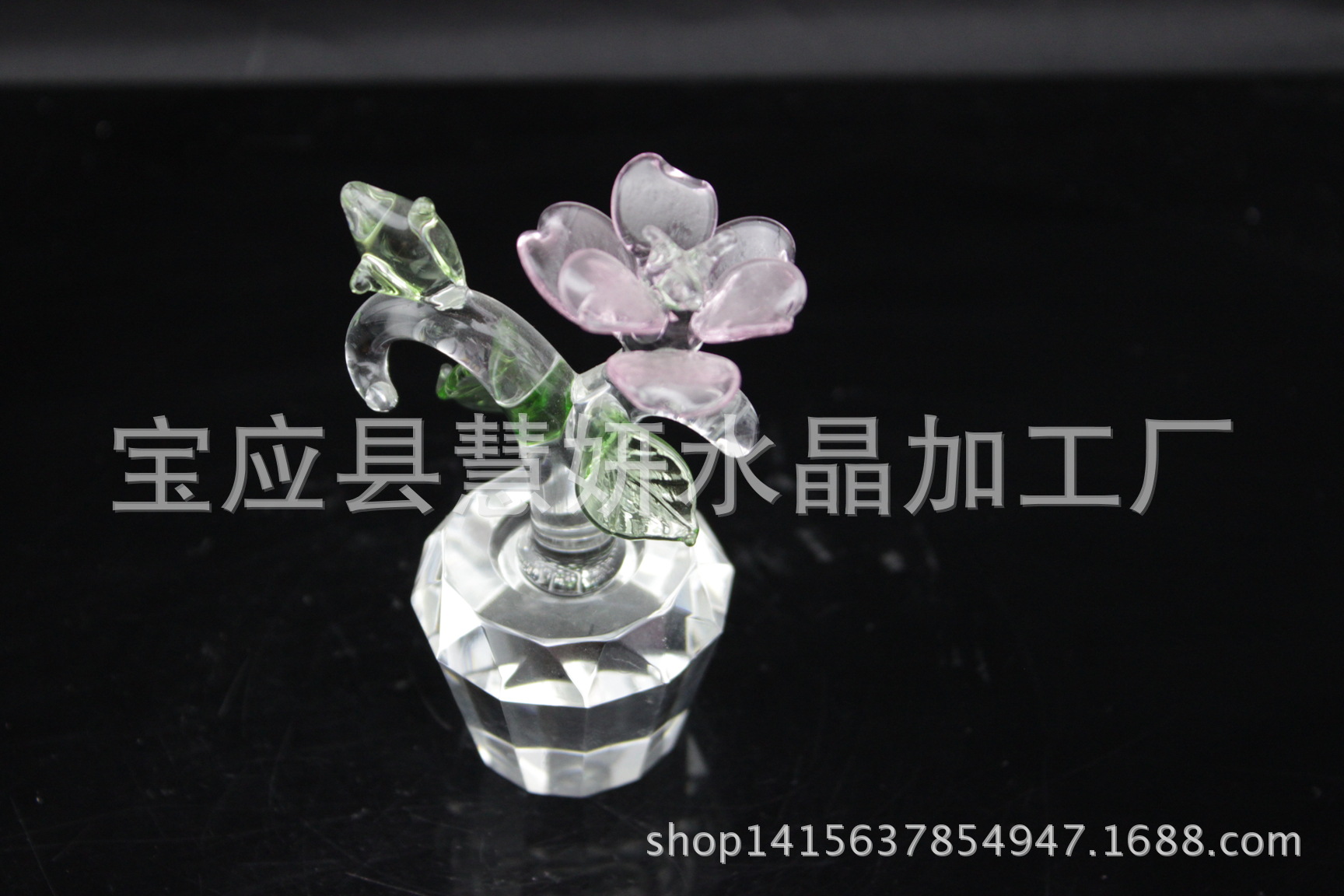 水晶花玻璃工艺品摆件