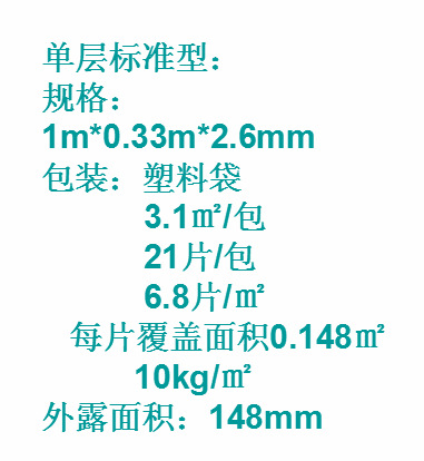 单层标准型玻纤瓦2