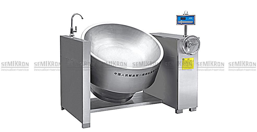 可倾式电磁炒锅