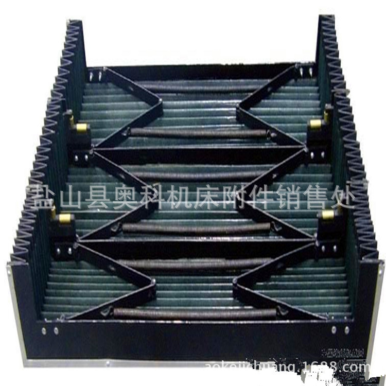 制造风琴式机床导轨防护罩,不锈钢板防护罩、耐高温防护罩