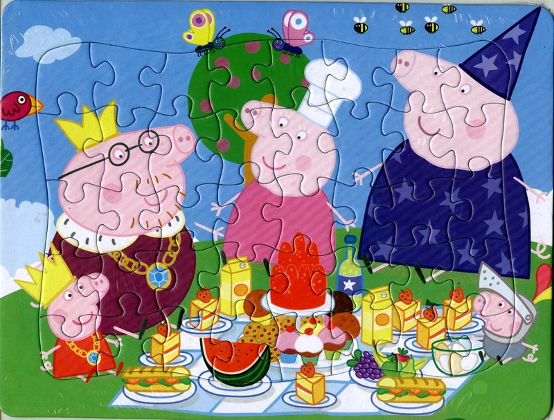peppap pig 粉红猪小妹 儿童益智纸质平面拼图 4种图案可选 40片