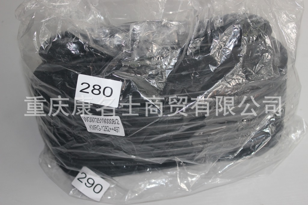 硅胶管 规格KMRG-1282++497-波纹管WG9725190008-2-耐高温耐酸碱胶管,黑色钢丝无凸缘无直管内径280变290XL340XL140XH190X-3