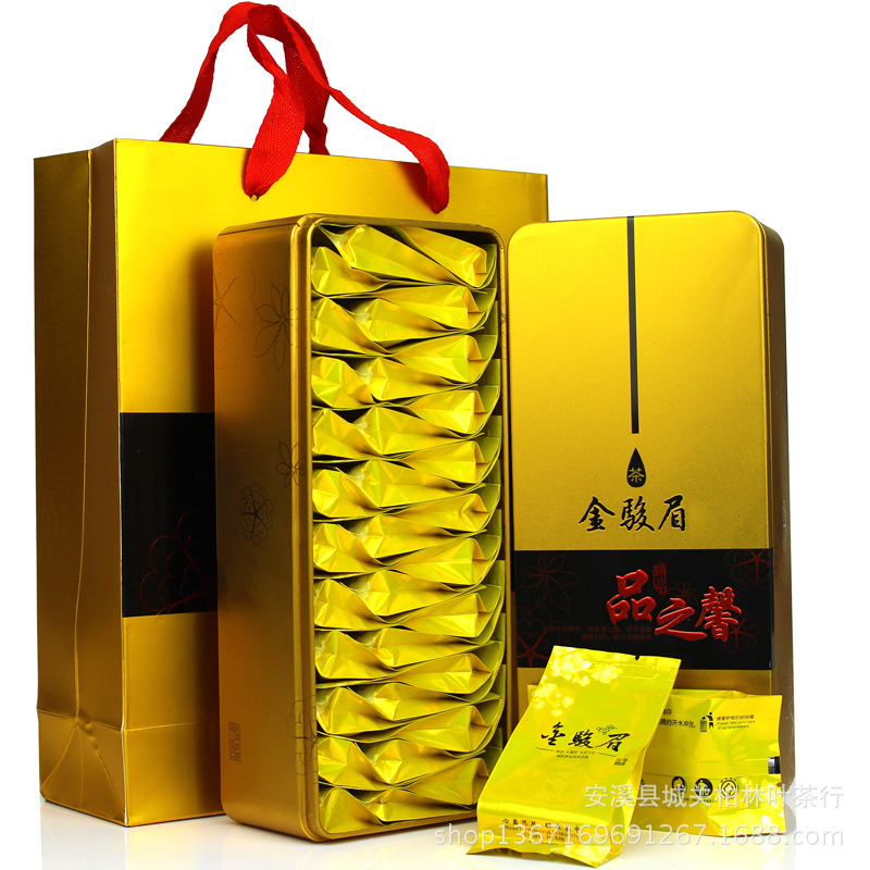 【伙拼】高档红茶金骏眉铁罐精装 品质好茶 每2盒配手提袋一个