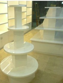 木质圆形展示柜台 礼品工艺品展柜 玩具展示台 图书货架定做货架