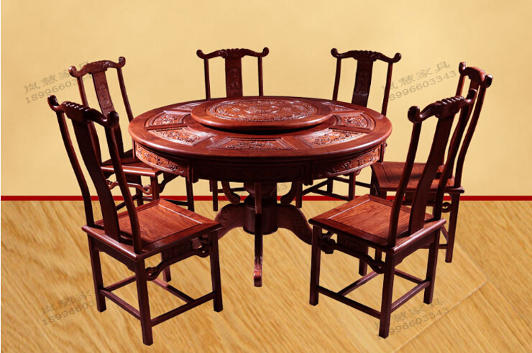 全雕花  电动餐桌 f