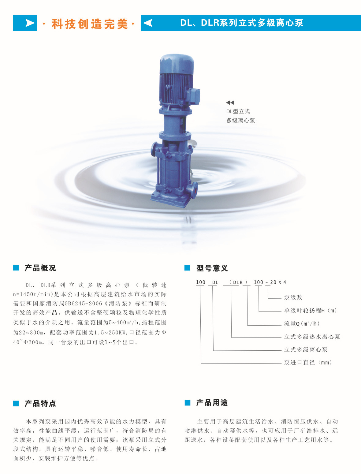 DL DLR 立式多级离心泵 1